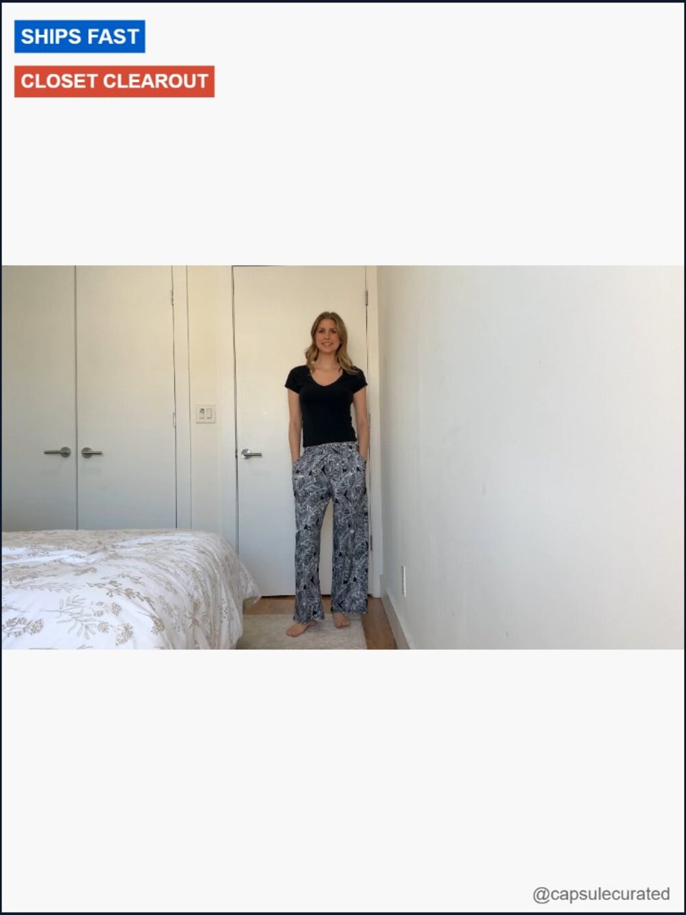 High Waisted Wide Leg Yoga Pants with Pockets Flowy Lounge - Picture 7 of 7